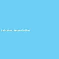 Leichter Beton-Teller