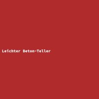 Leichter Beton-Teller