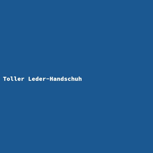 Toller Leder-Handschuh